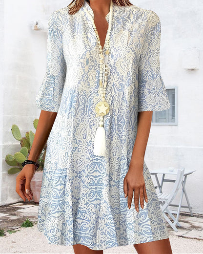 Modern Print Dress Women Elegant Versatile Style Perfect for Formal Occasions 1