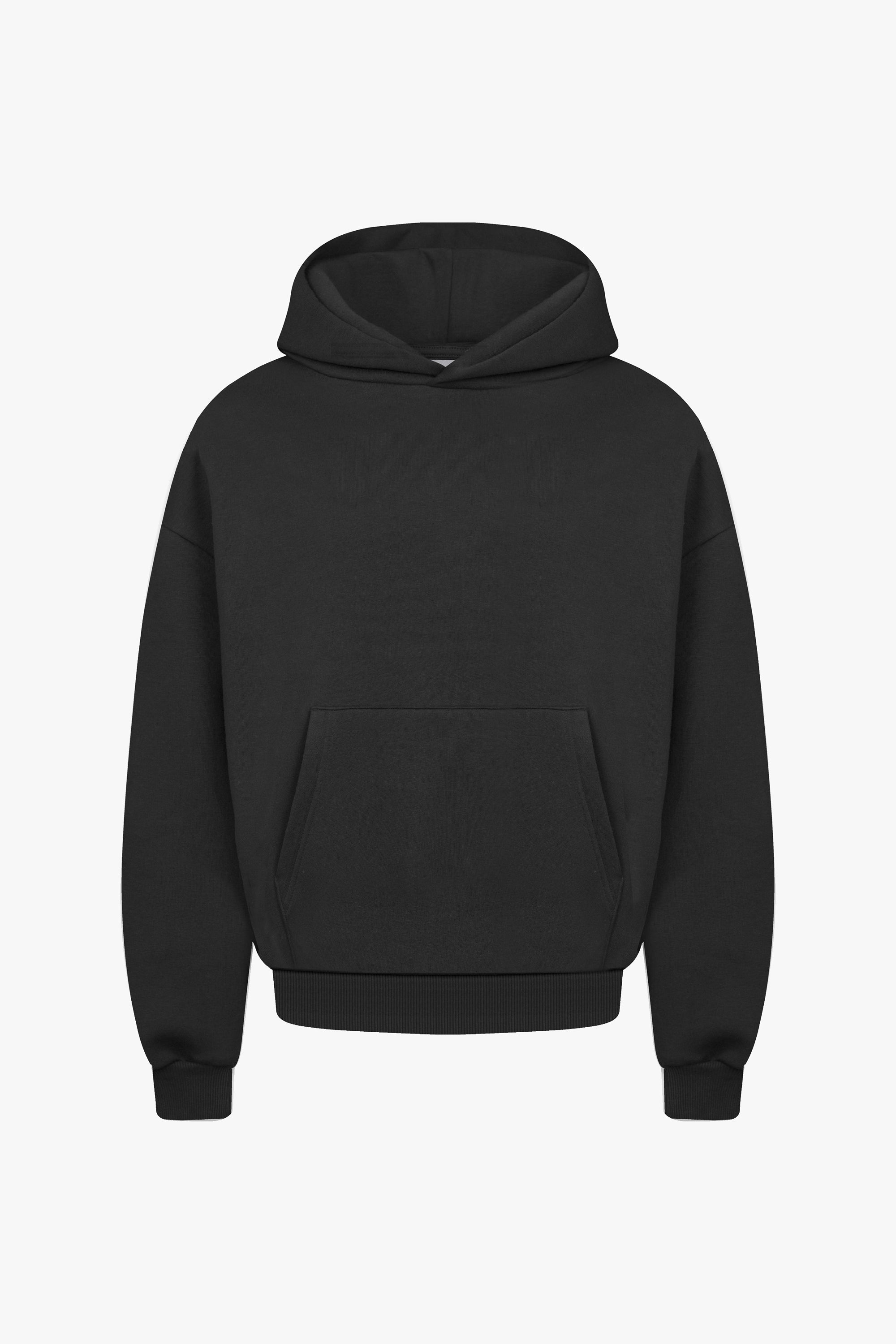 Oversized Black Hoodie for Men - Soft Heavyweight Cotton, Cozy Fit, Streetwear 4