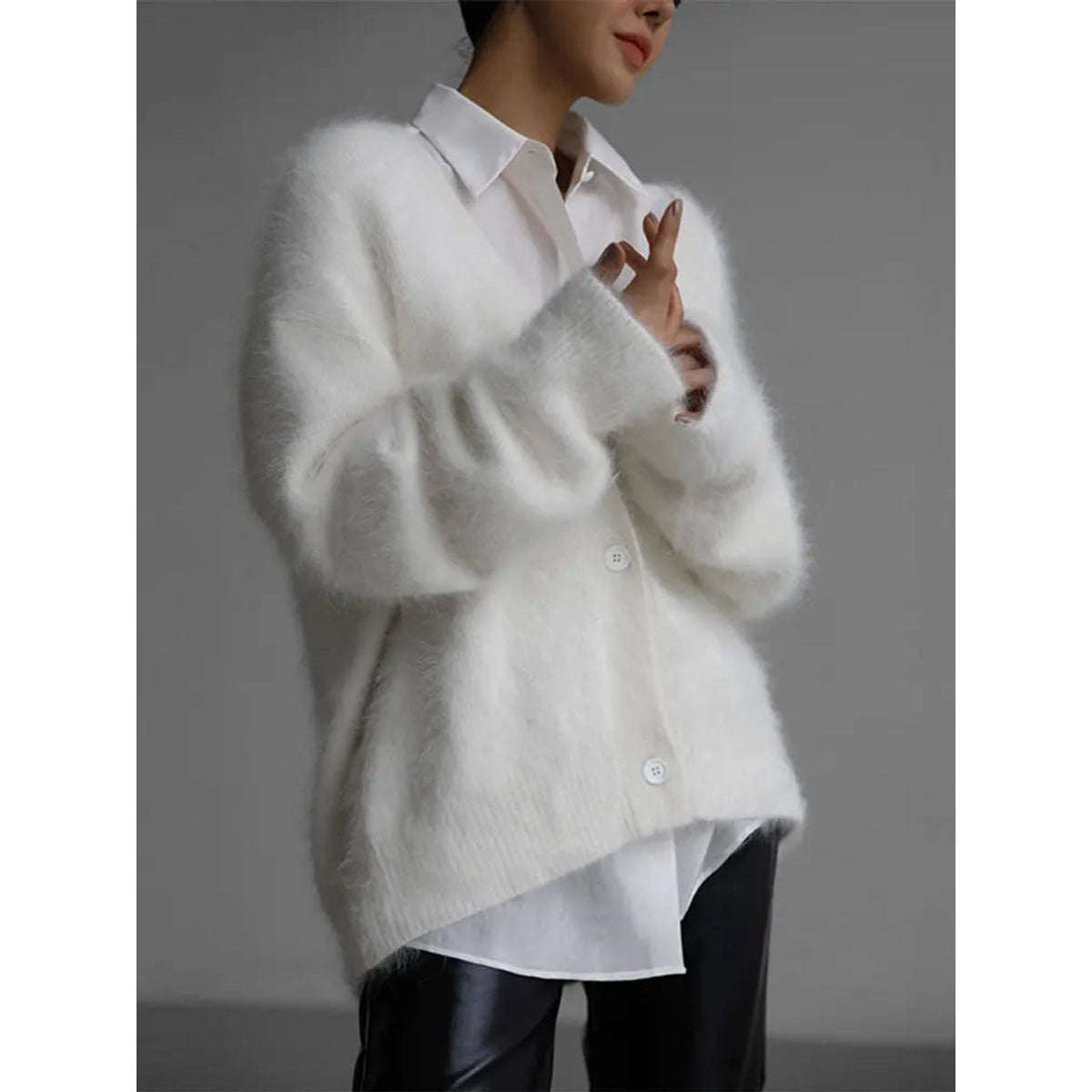 Oversized Cardigan Women Faux Cashmere Cozy Style Casual Chic 10