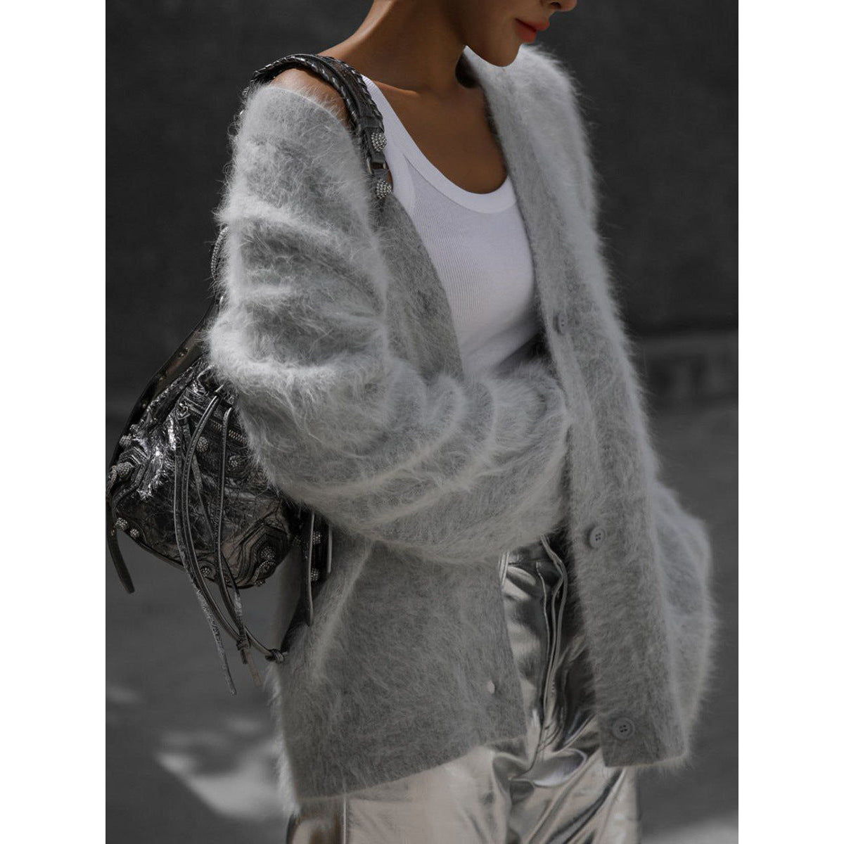 Oversized Cardigan Women Faux Cashmere Cozy Style Casual Chic 2
