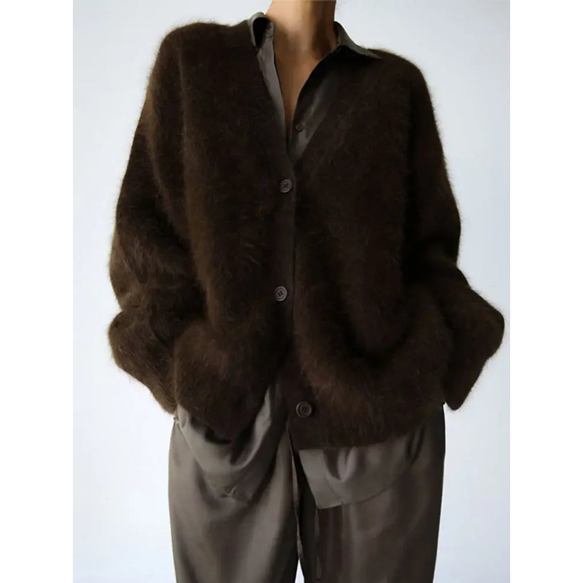 Oversized Cardigan Women Faux Cashmere Cozy Style Casual Chic 8