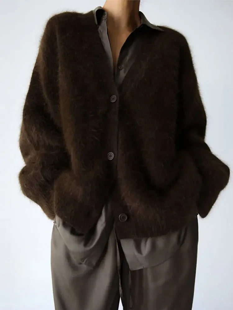 Oversized Cardigan Women Faux Cashmere Cozy Style Casual Chic 8