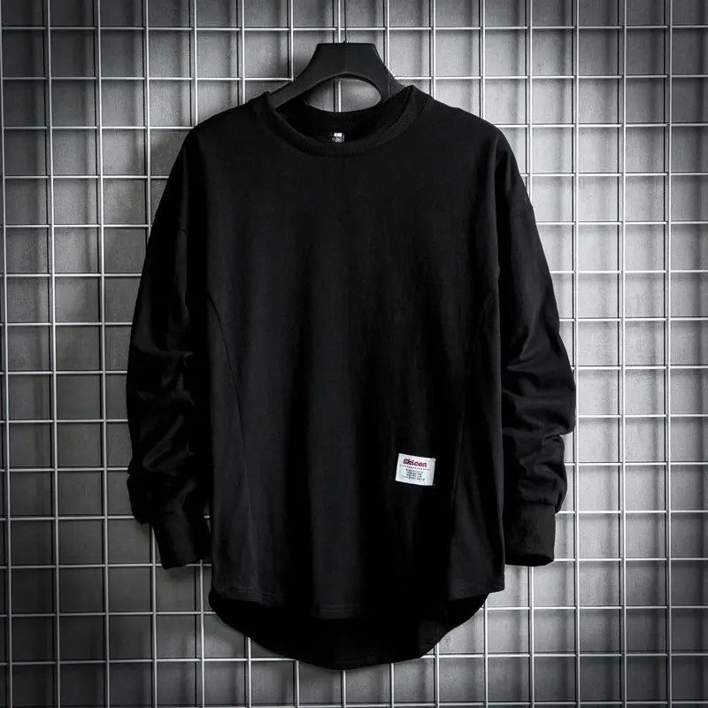 Oversized Drop Hem Pullover Soft Cotton Crewneck Relaxed Fit 2