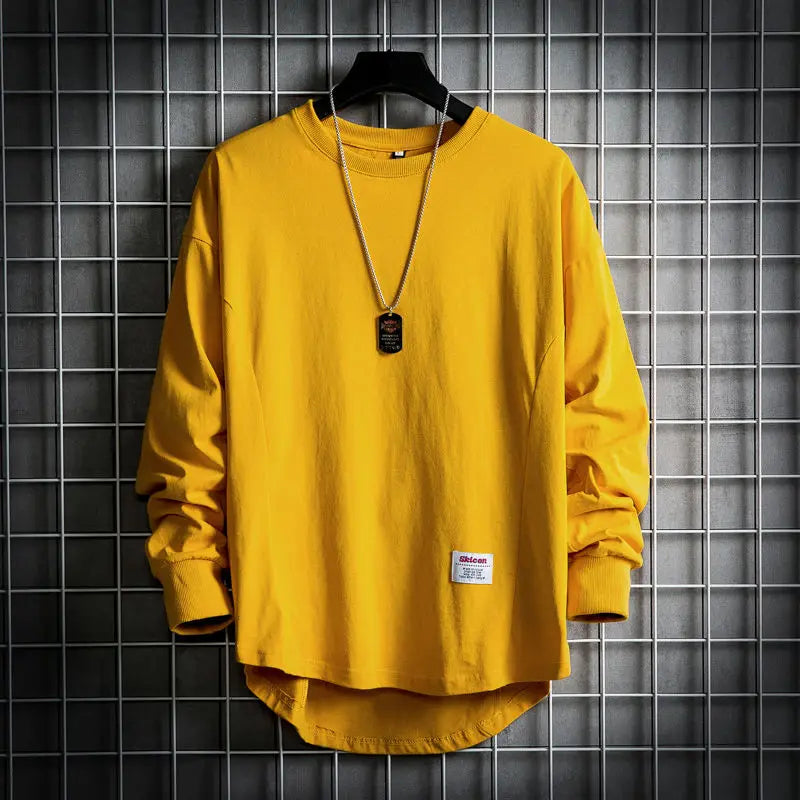 Oversized Drop Hem Pullover Soft Cotton Crewneck Relaxed Fit 4