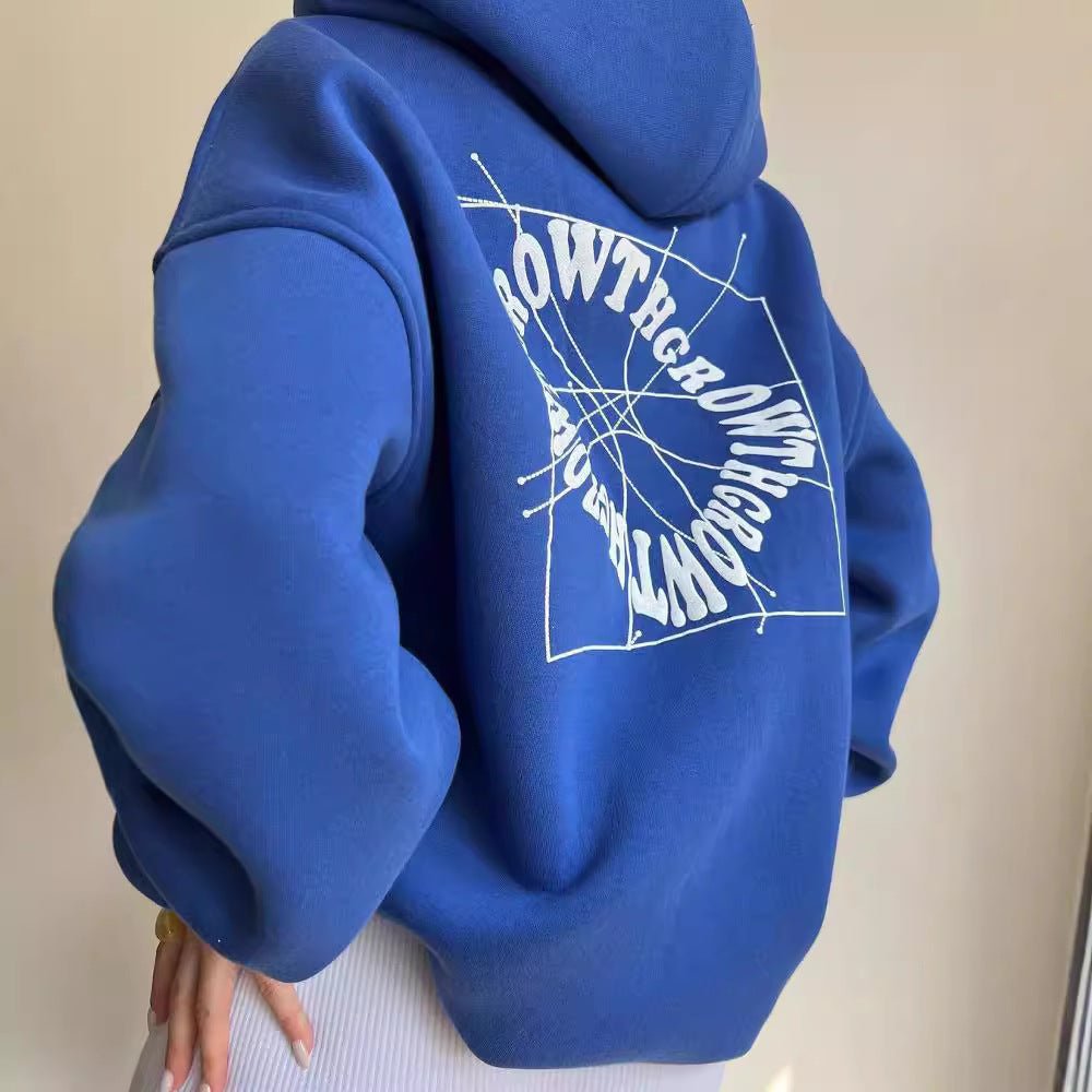 Oversized Hoodie Women - Soft Heavyweight Cotton, Dropped Shoulders, Minimalist Streetwear Vibe in Solid Black or Grey 4