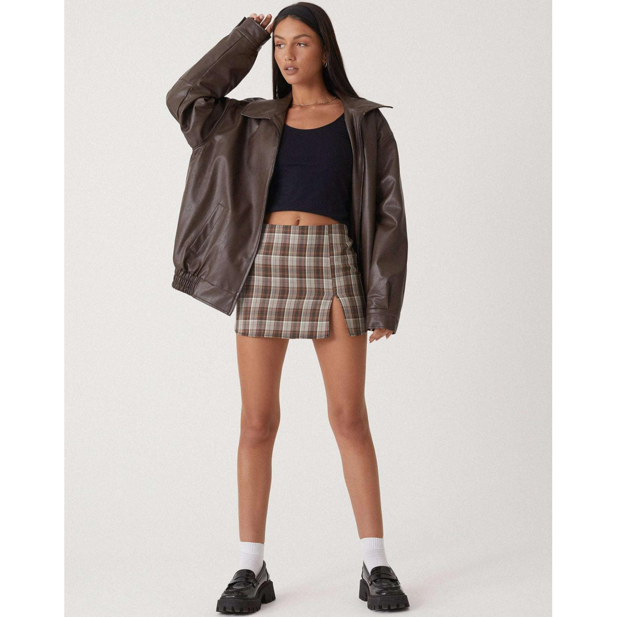 Oversized PU Leather Jacket Women Casual Chic Fashion Autumn Winter 1