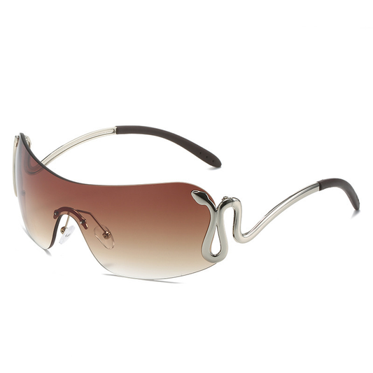 Oversized Streetwear Sunglasses - Unisex Fashion Eyewear with Dark Lenses & UV Protection 0
