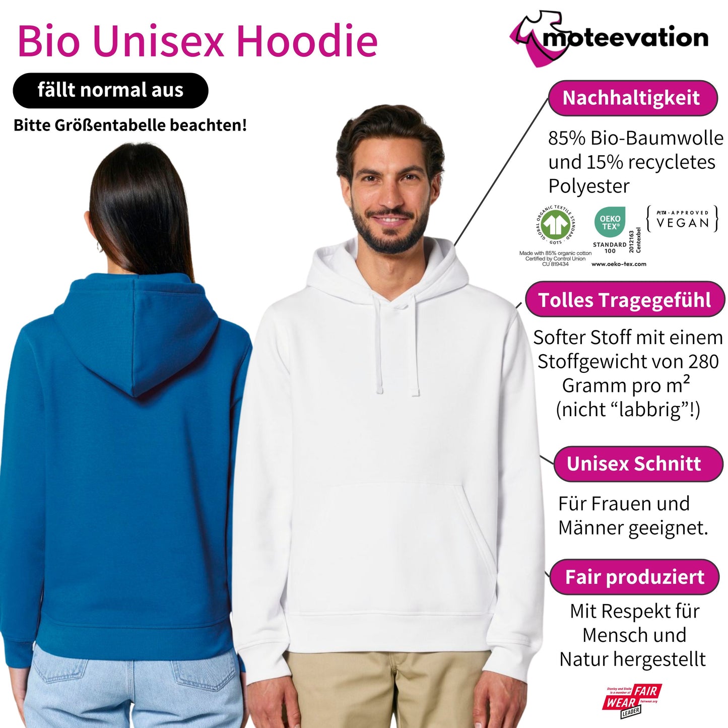 Oversized Unisex Hoodie - Solid Black or Grey, Soft Cotton, Cozy Streetwear 7