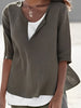 Oversized Women's T-Shirt - Soft Cotton Drop Shoulder Tee in Neutral Tones 4