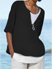 Oversized Women's T-Shirt - Soft Cotton Drop Shoulder Tee in Neutral Tones 6