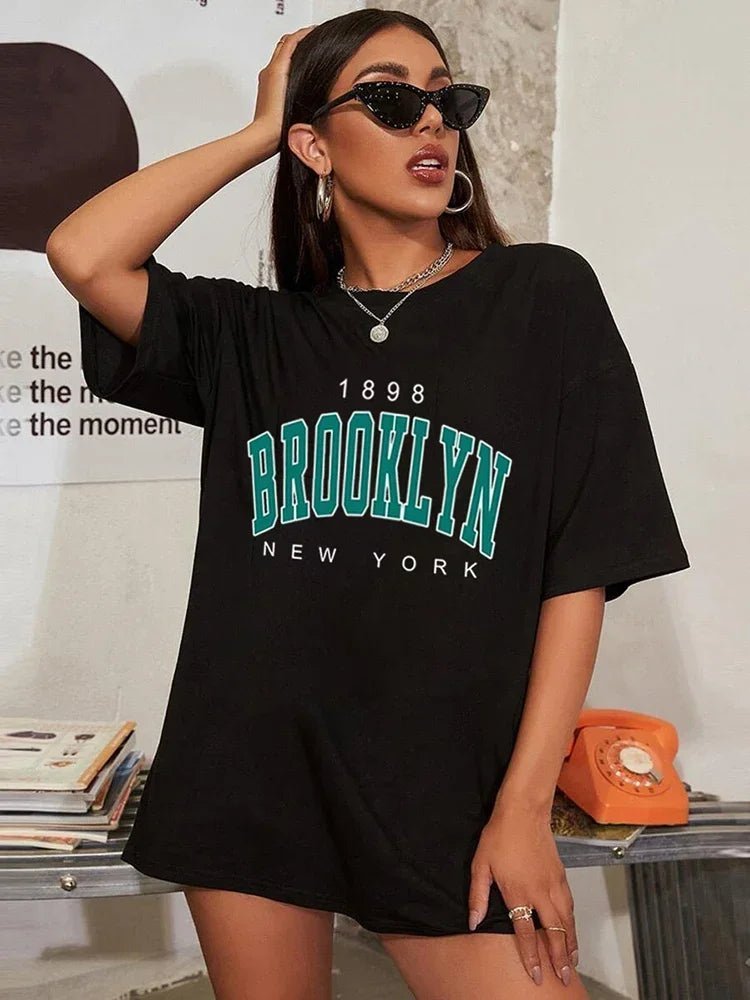 Oversized Women's T-Shirt - Soft Heavyweight Cotton Drop Shoulder Tee in Neutral Tones 3