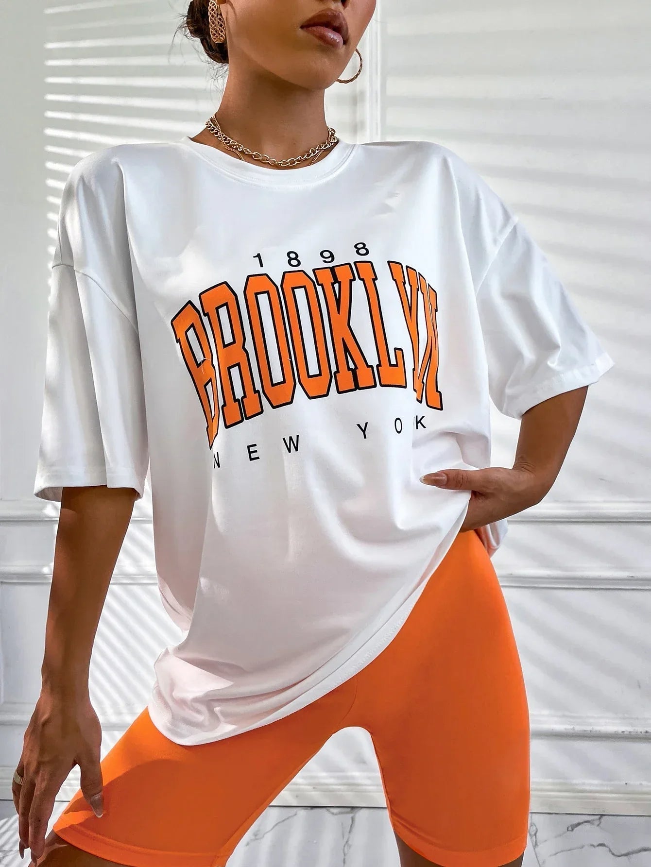 Oversized Women's T-Shirt - Soft Heavyweight Cotton Drop Shoulder Tee in Neutral Tones 7