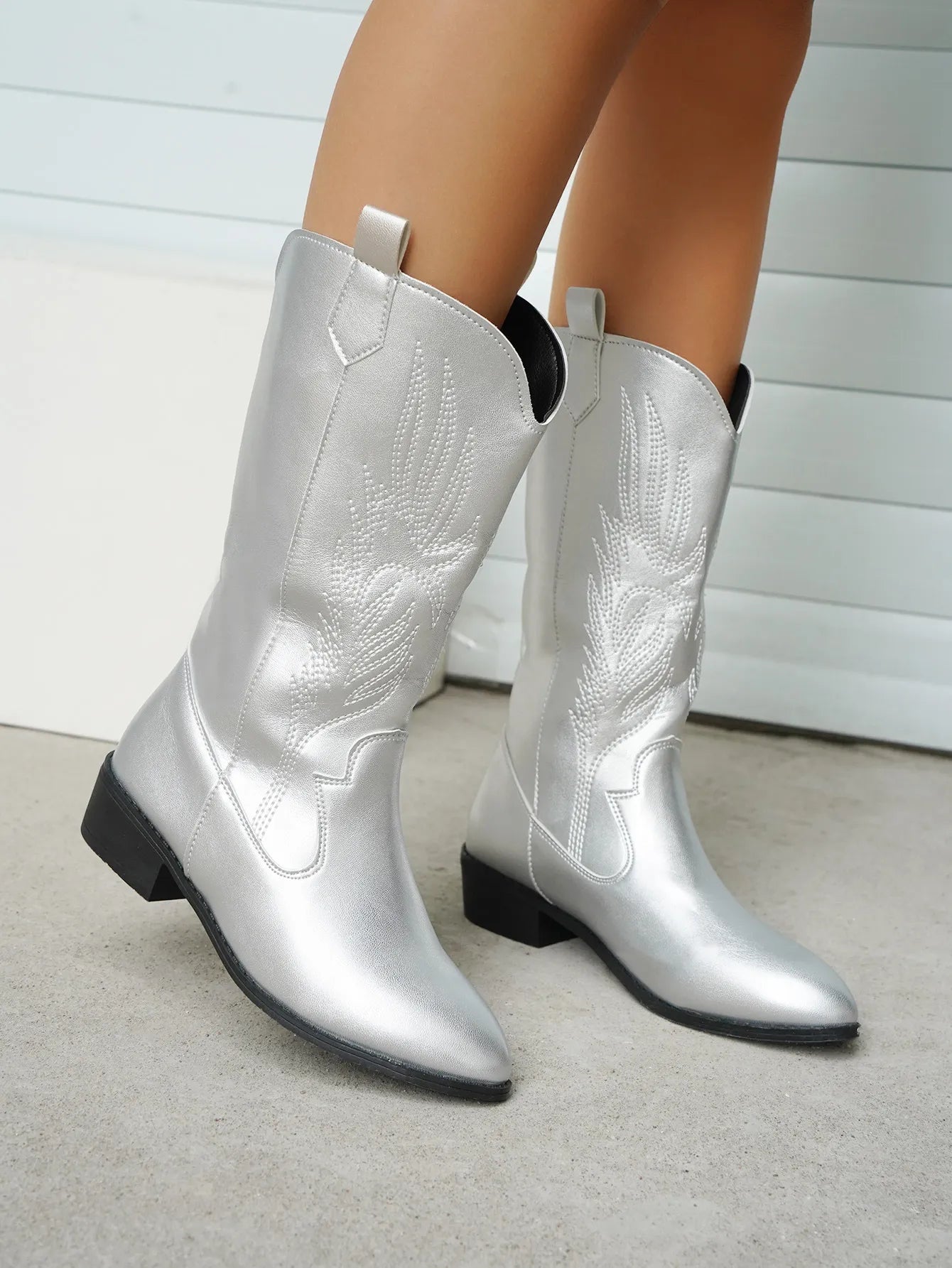 PU Leather Cowboy Boots Women Soft Inner Lining Western Style 6