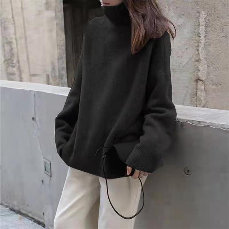 Plus Size Oversized Turtleneck Sweater Women Cozy Knit Chic 3