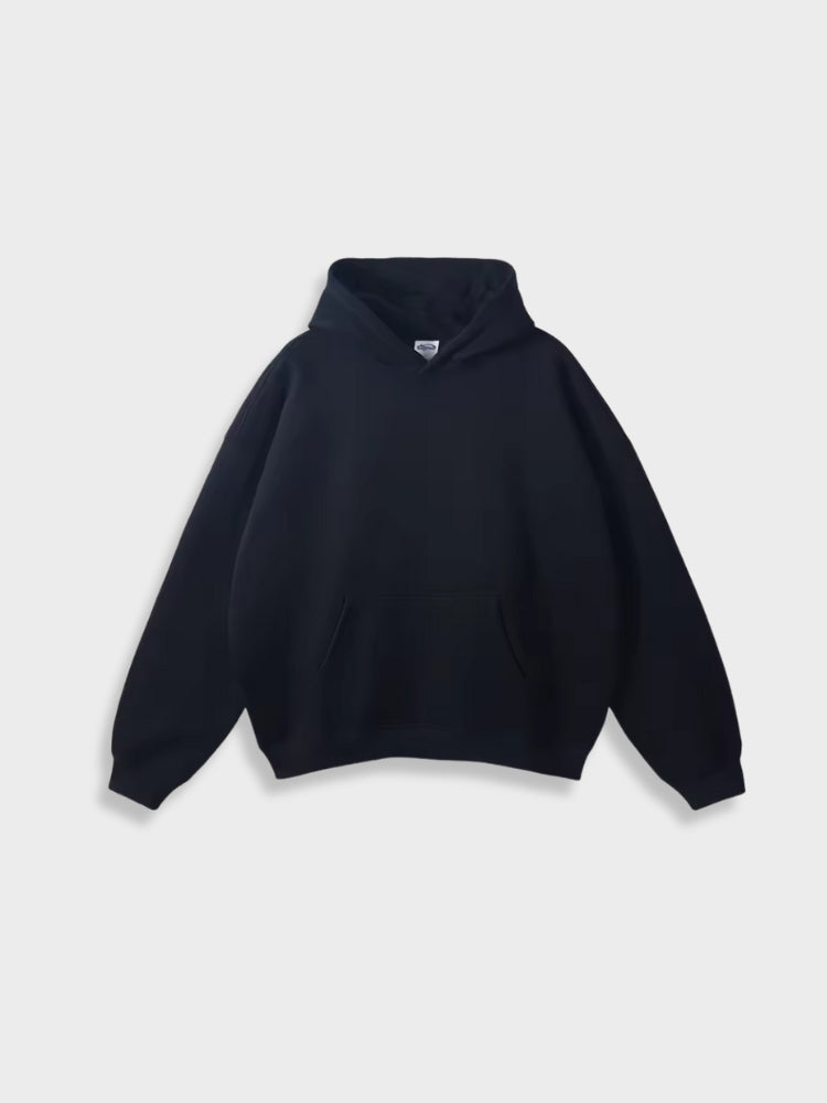 Premium Oversized Hoodie for Men - Soft Heavyweight Cotton, Black or Grey 2