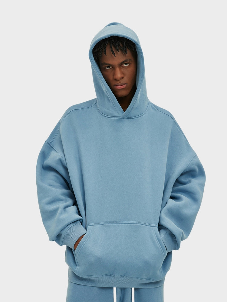 Premium Oversized Hoodie for Men - Soft Heavyweight Cotton, Black or Grey 4