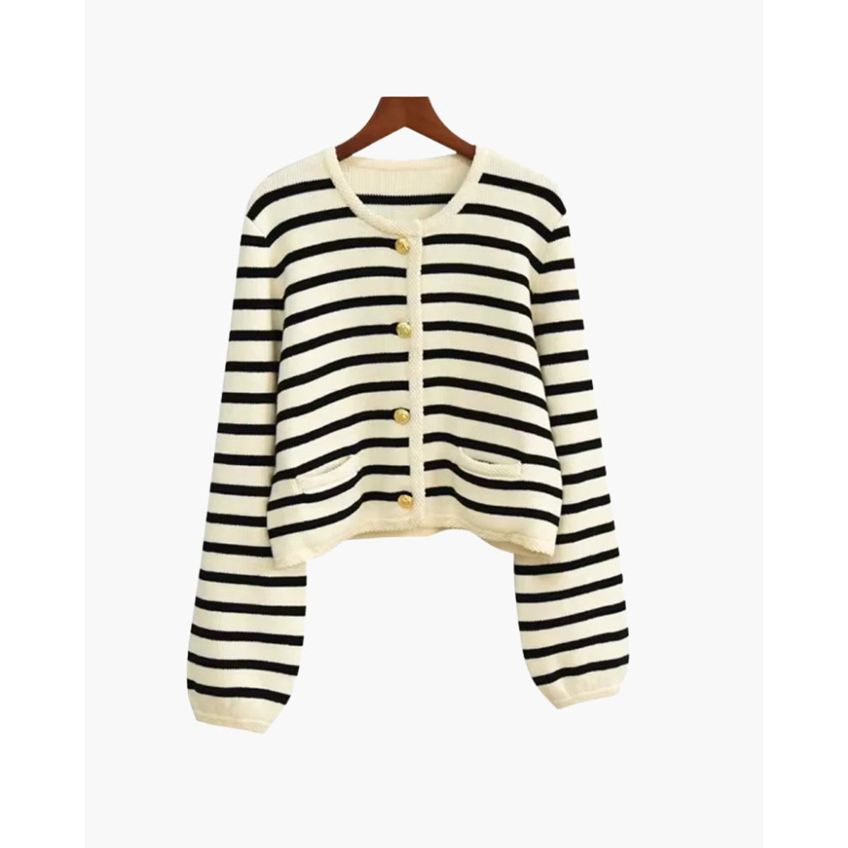 Premium Striped Wool Vest Women Classic Button-Up Design Cozy Layering 0