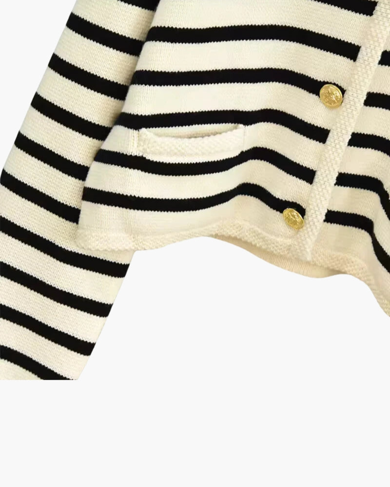 Premium Striped Wool Vest Women Classic Button-Up Design Cozy Layering 2