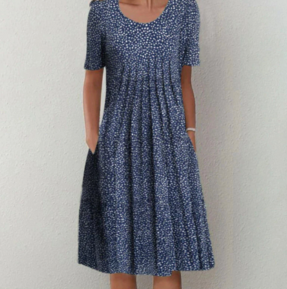 Printed Midi Summer Dress Women Comfortable Casual Chic Stylish 1