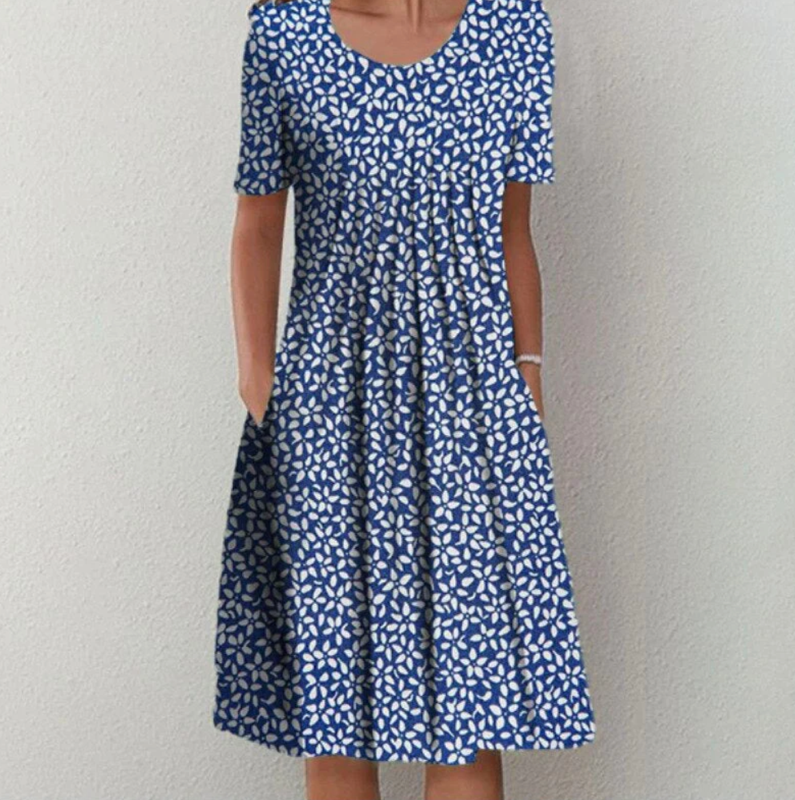 Printed Midi Summer Dress Women Comfortable Casual Chic Stylish 2