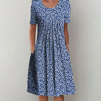 Printed Midi Summer Dress Women Comfortable Casual Chic Stylish 2