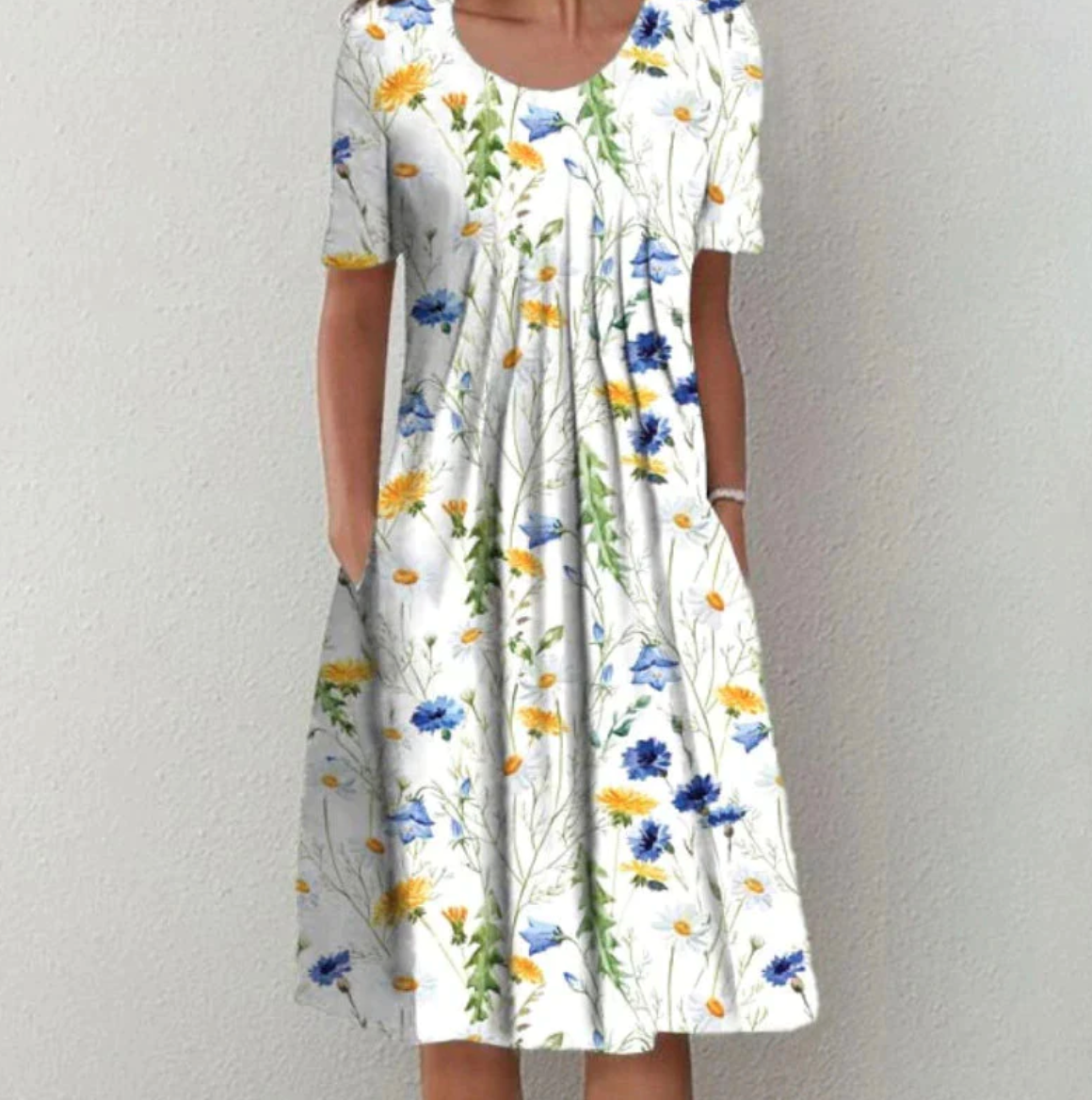 Printed Midi Summer Dress Women Comfortable Casual Chic Stylish 3