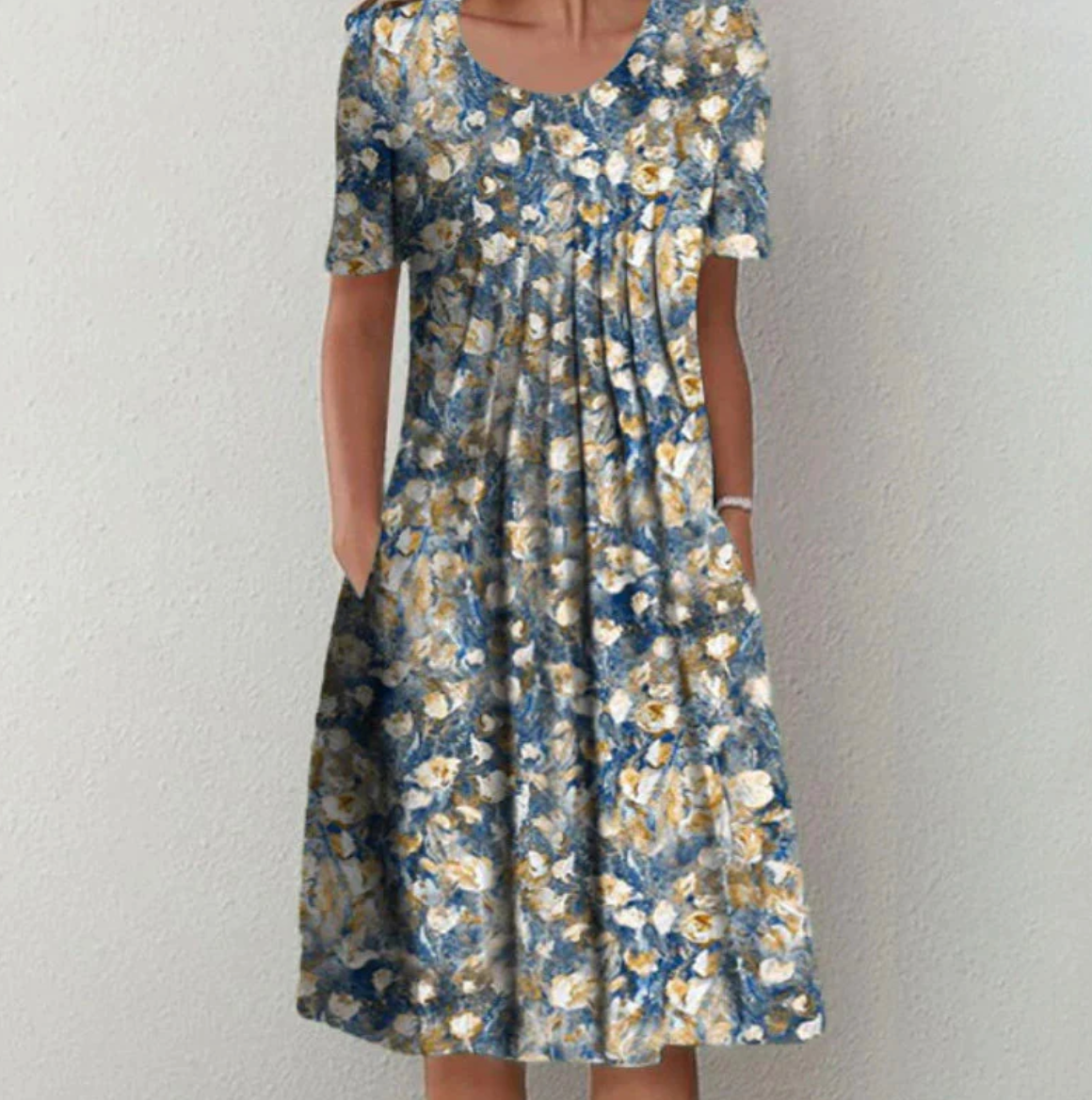 Printed Midi Summer Dress Women Comfortable Casual Chic Stylish 4