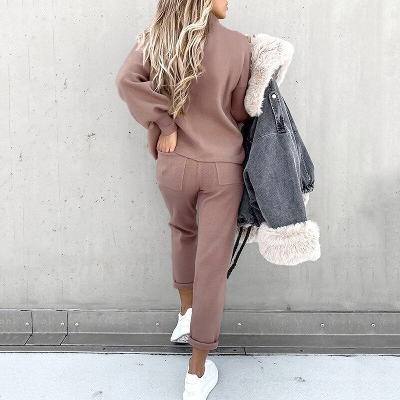 Pullover and Pants Set Women's Loungewear Casual Chic Comfort 10