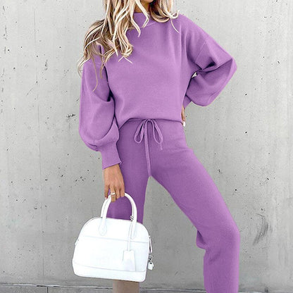 Pullover and Pants Set Women's Loungewear Casual Chic Comfort 8
