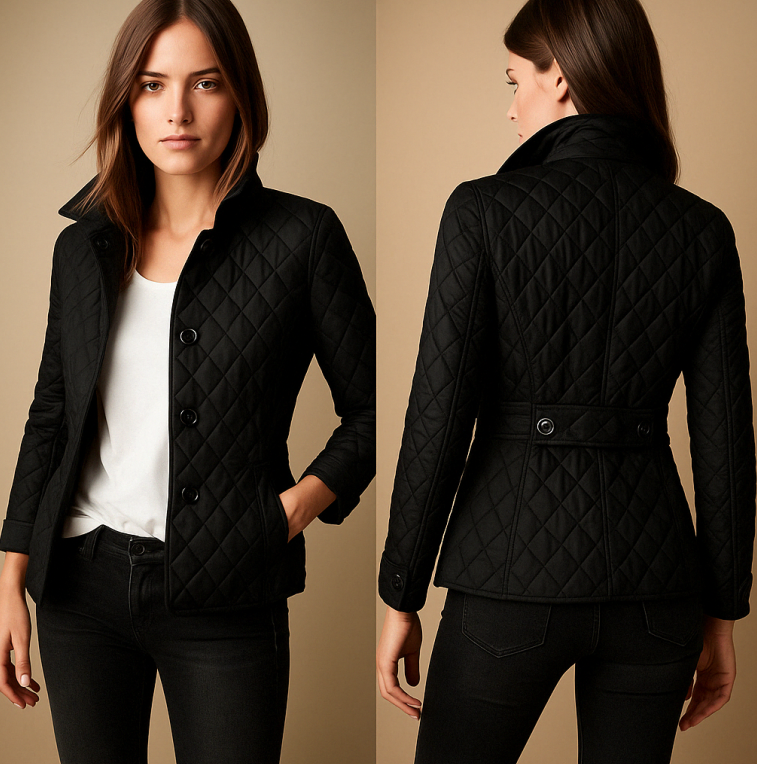Quilted Jacket Women Cozy Comfort Stand-Up Collar Winter Layer 3