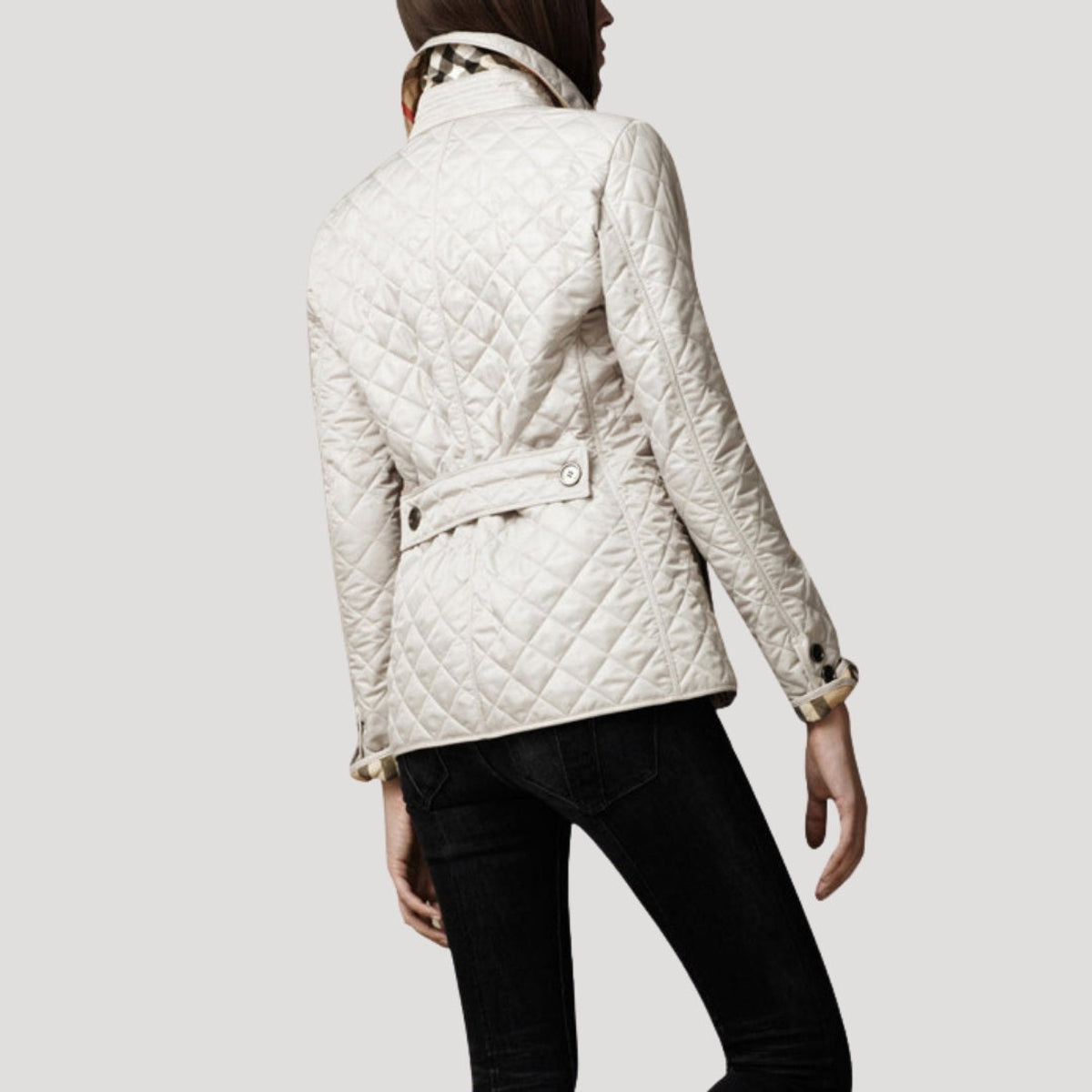 Quilted Jacket Women Lightweight Spring Layered Style Elegant Outerwear 5