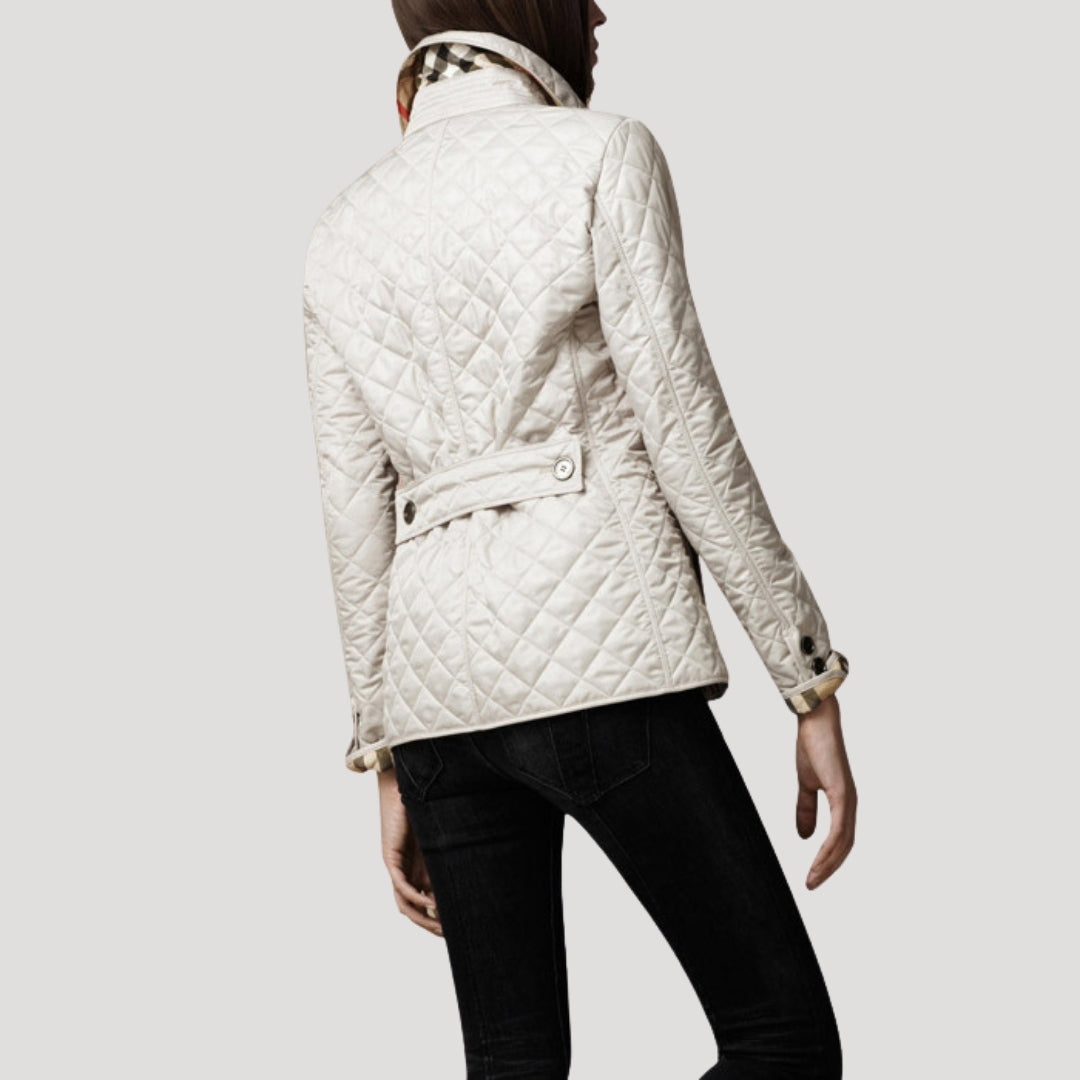 Quilted Jacket Women Lightweight Spring Layered Style Elegant Outerwear 5