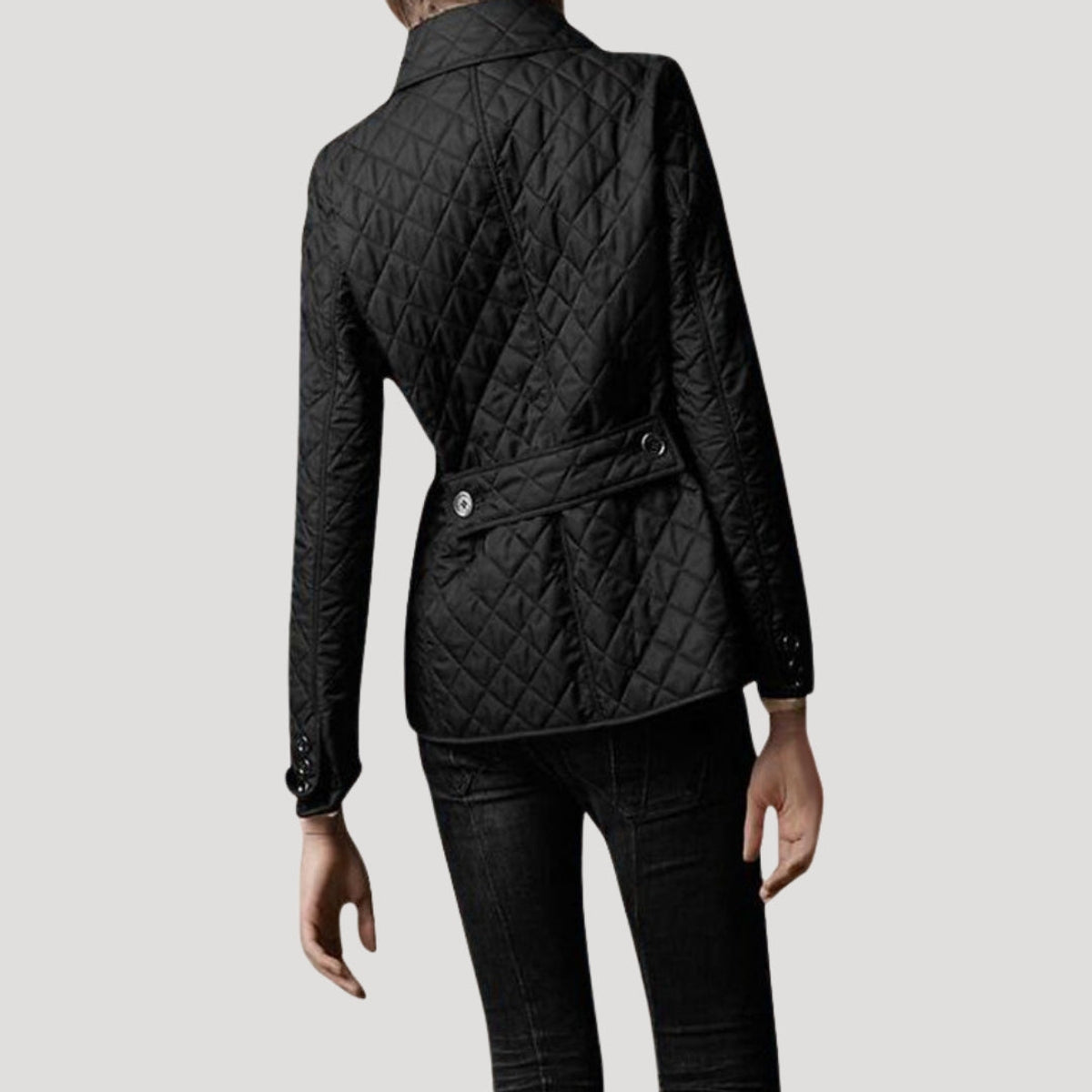 Quilted Jacket Women Lightweight Spring Layered Style Elegant Outerwear 6