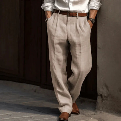 Retro Men’s Trousers Classic Pinstripe Elegant Comfort Stylish Fit 3
