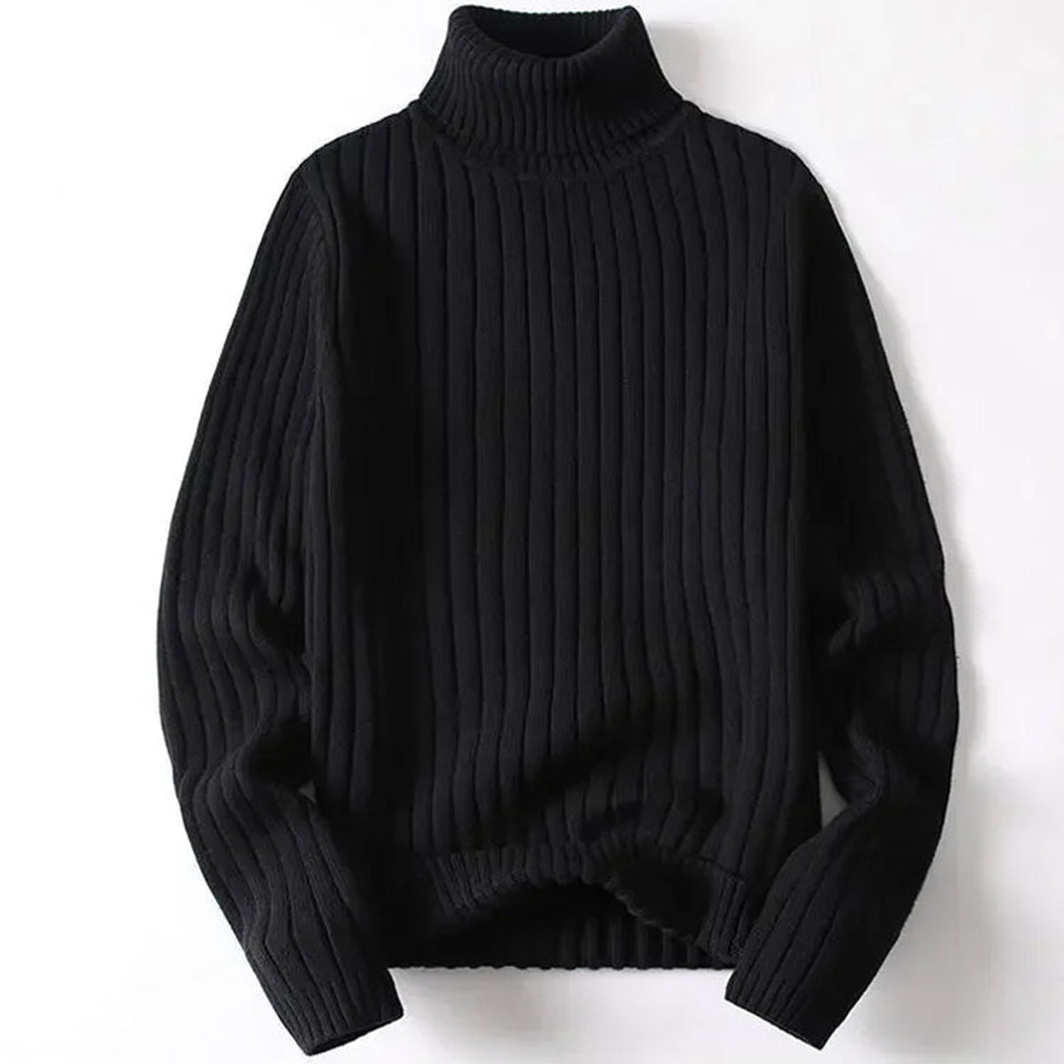 Roll Top Warmth Sweater Women Elegant Striped Design for Winter 4