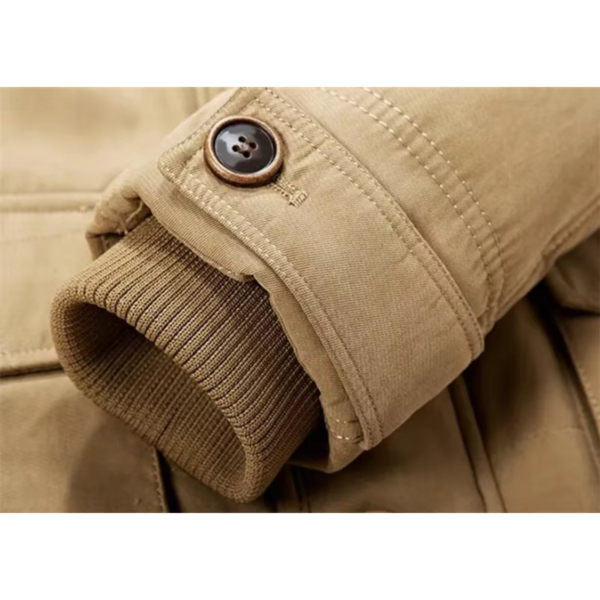 Herren-Wintermantel mit Kapuze, isoliert, mittellanger Parka, mit Fleece gefüttert