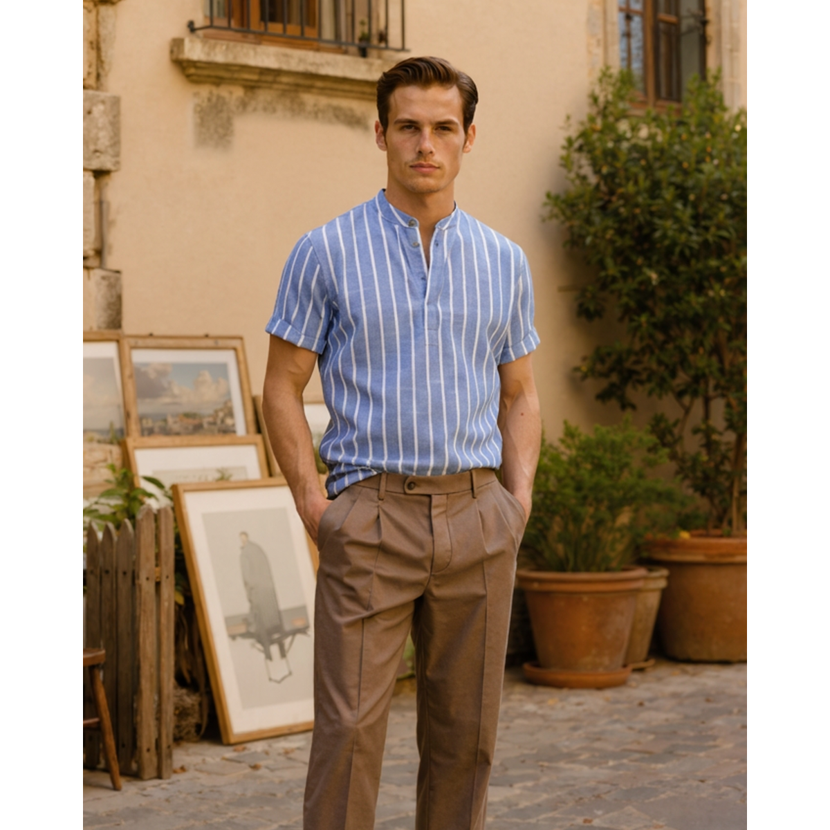 Sailor Polo Shirt Men Organic Cotton Casual Smart-Casual Style 1