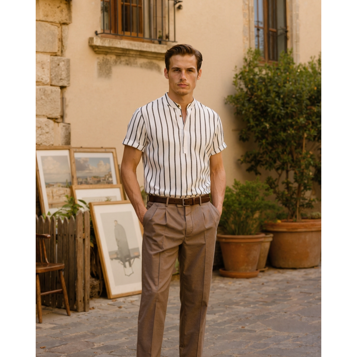 Sailor Polo Shirt Men Organic Cotton Casual Smart-Casual Style 6
