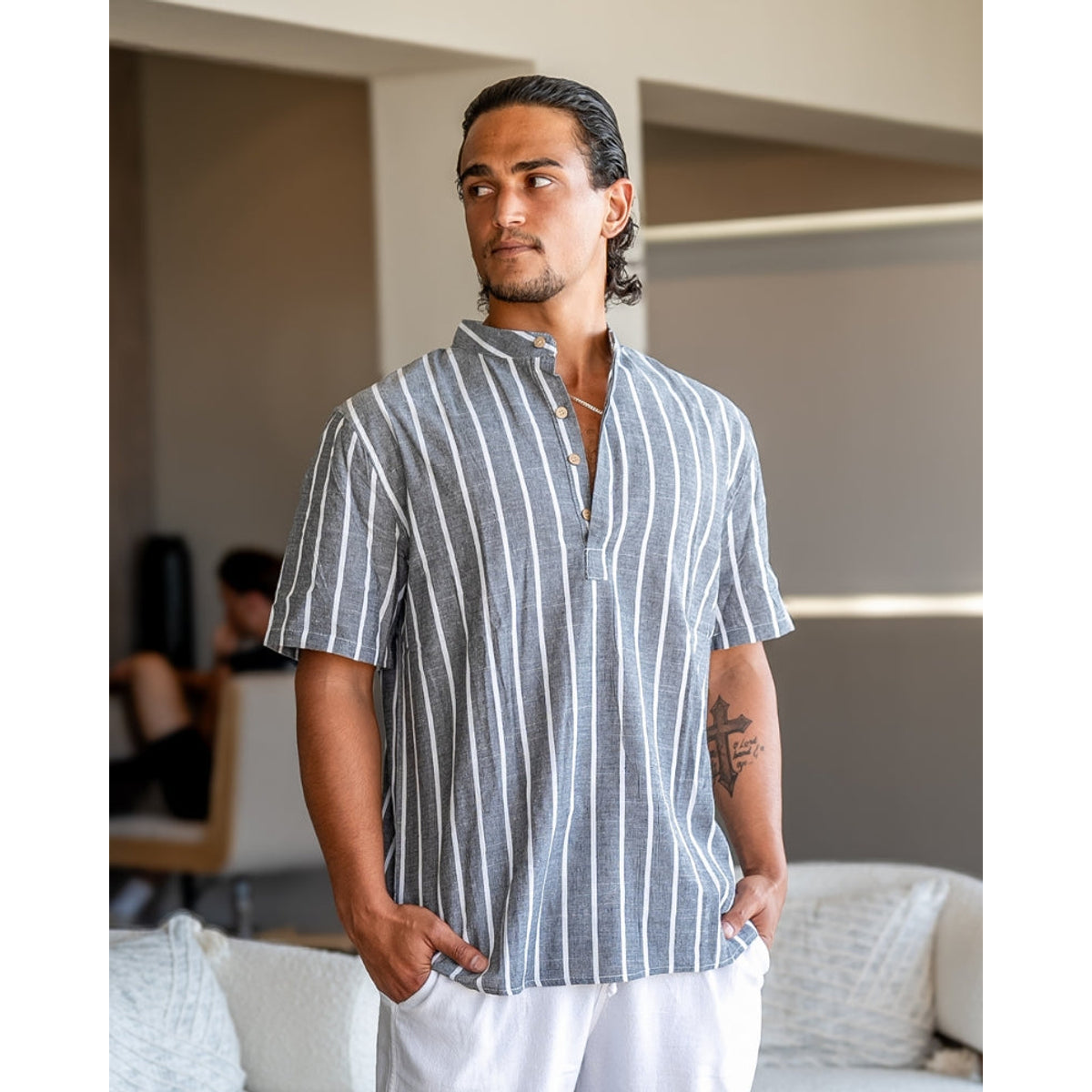 Sailor Polo Shirt Men Organic Cotton Casual Smart-Casual Style 8