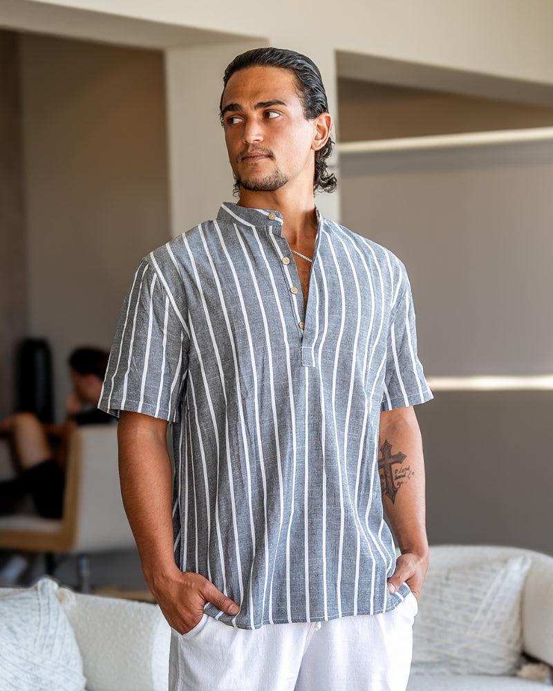 Sailor Polo Shirt Men Organic Cotton Casual Smart-Casual Style 8