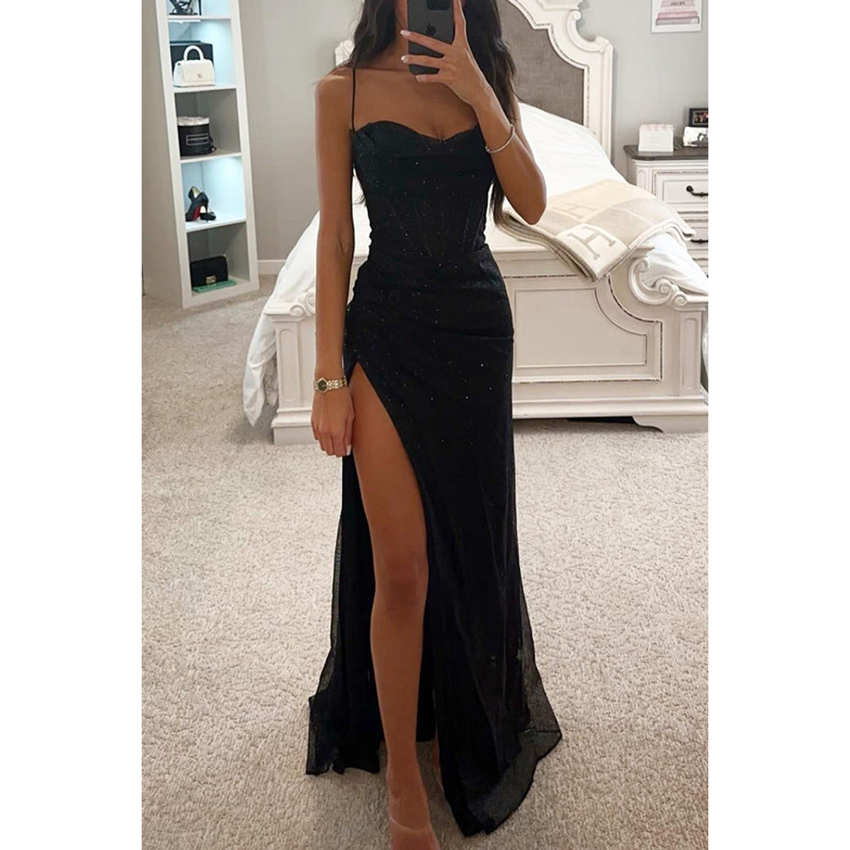 Sequin Maxi Dress for Women with Corset Elegant Summer Style 2025 0