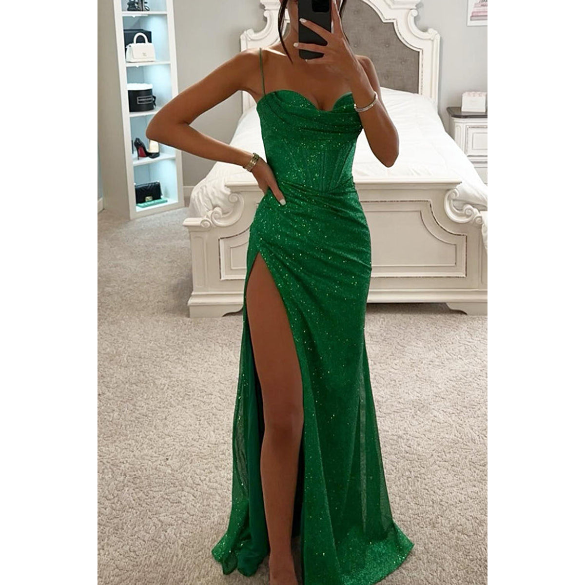 Sequin Maxi Dress for Women with Corset Elegant Summer Style 2025 1