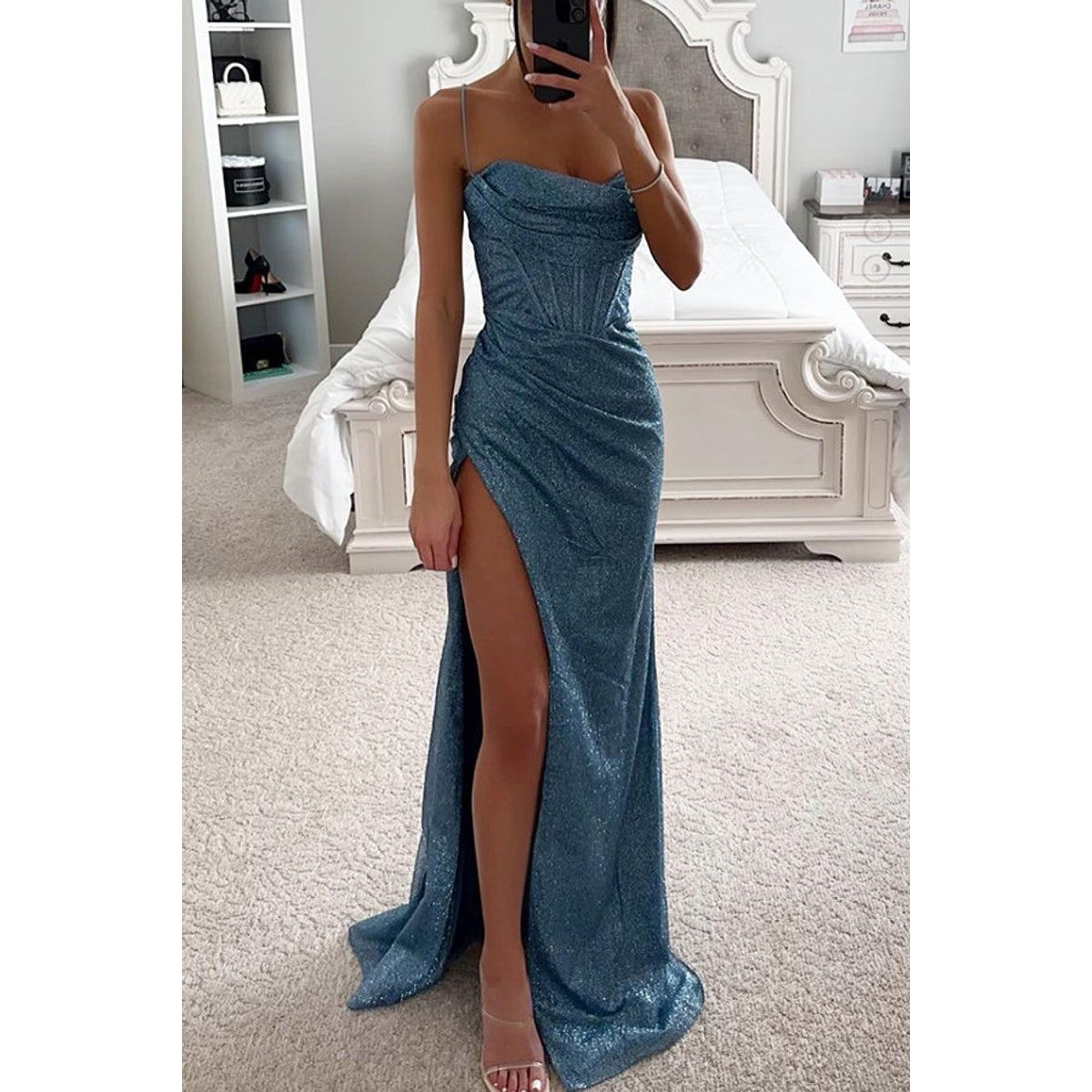 Sequin Maxi Dress for Women with Corset Elegant Summer Style 2025 3