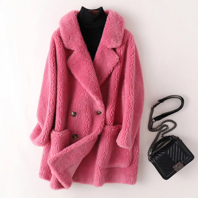 Shearling Coat Women Oversized Cozy Chic Winter Outerwear 0