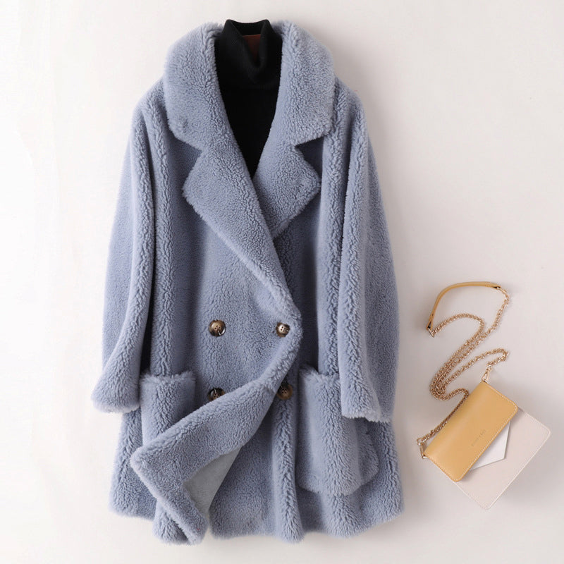 Shearling Coat Women Oversized Cozy Chic Winter Outerwear 1