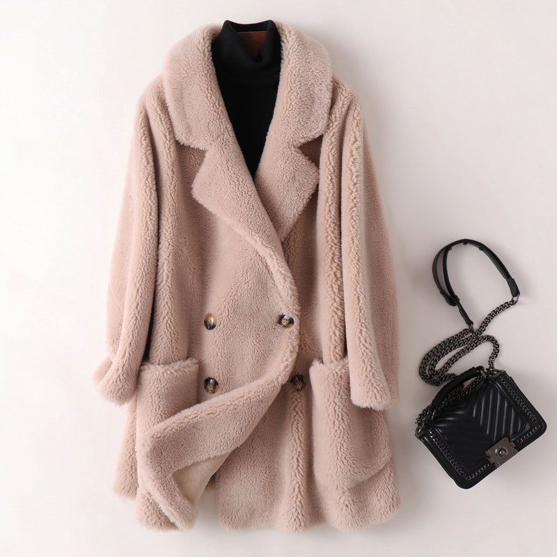 Shearling Coat Women Oversized Cozy Chic Winter Outerwear 2