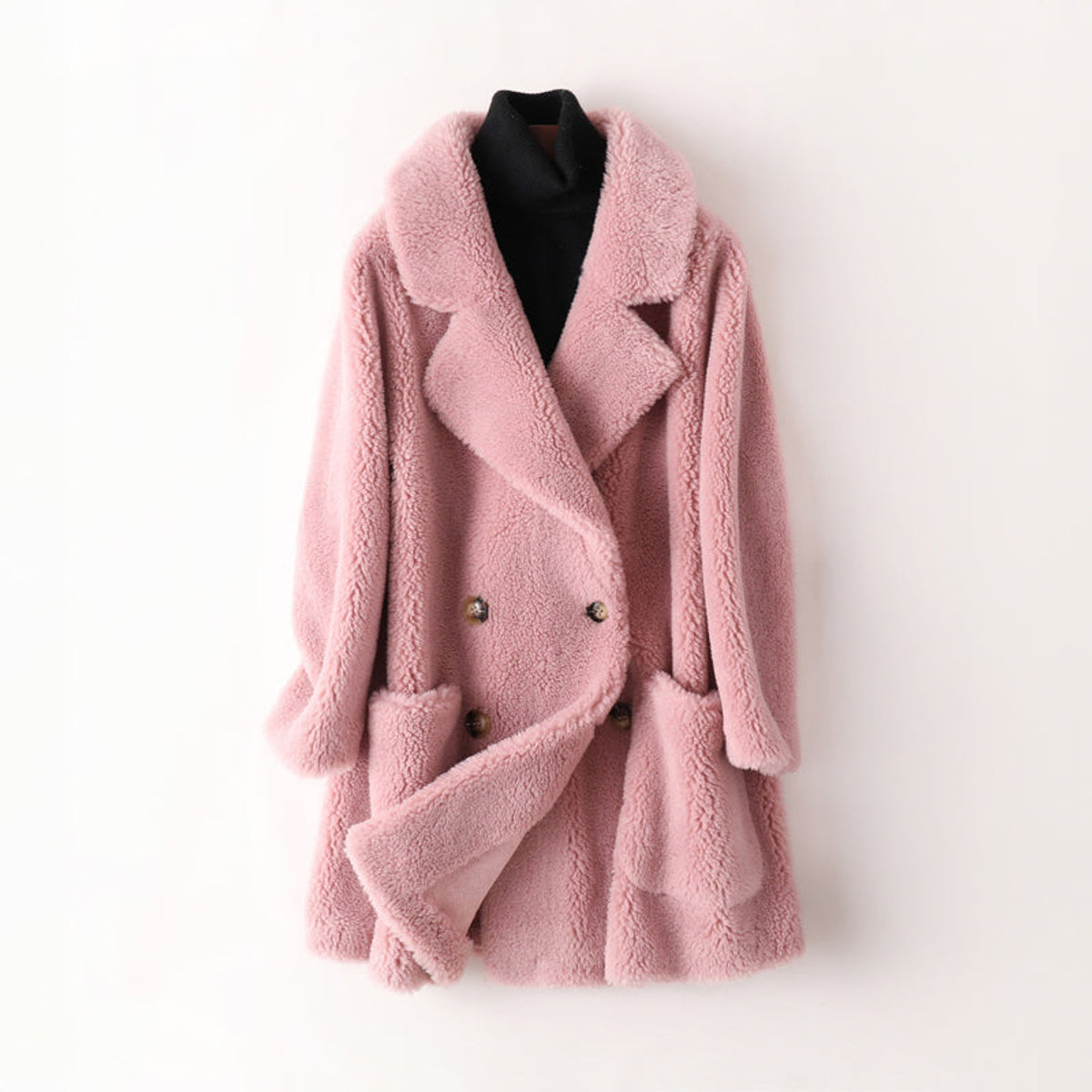 Shearling Coat Women Oversized Cozy Chic Winter Outerwear 3