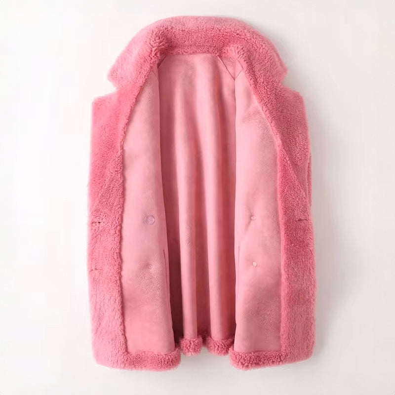 Shearling Coat Women Oversized Cozy Chic Winter Outerwear 4