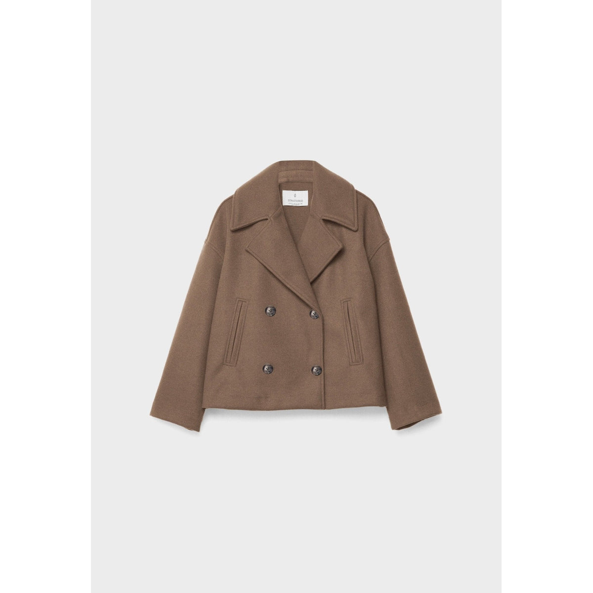 Short Jacket Women Double-Breasted Chic Transitional Style Casual 10