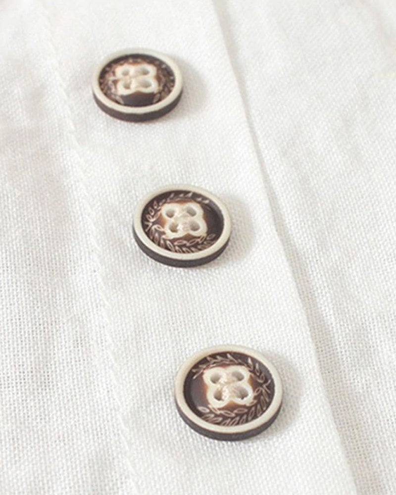 Short Sleeve Blouse Women Round Neck Casual Chic Solid Color 5